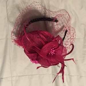 Hot pink fascinator